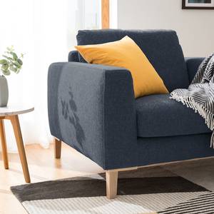 Fauteuil Berilo Tissu structuré - Gris bleu - Gris bleu