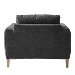 Fauteuil Berilo Tissu structuré - Noir chiné - Noir chiné