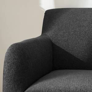 Sofa Maruto (2,5-Sitzer) Strukturstoff - Schwarz meliert