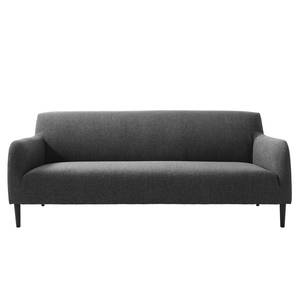 Sofa Maruto (3-Sitzer) Strukturstoff - Schwarz meliert