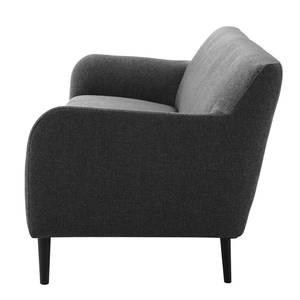 Sofa Maruto (3-Sitzer) Strukturstoff - Schwarz meliert