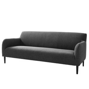 Sofa Maruto (3-Sitzer) Strukturstoff - Schwarz meliert