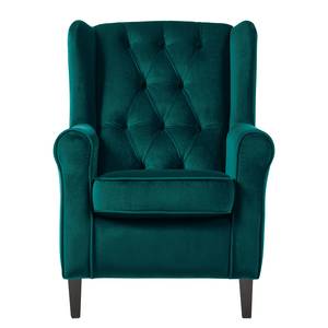 Oorfauteuil Luro fluweel - Velours Gala: Petrolblauw