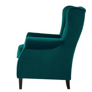 Oorfauteuil Luro fluweel - Velours Gala: Petrolblauw