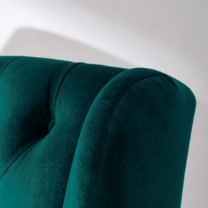 Oorfauteuil Luro fluweel - Velours Gala: Petrolblauw