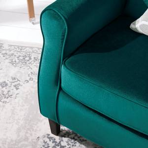 Oorfauteuil Luro fluweel - Velours Gala: Petrolblauw