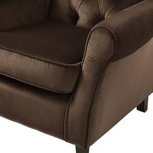 Oorfauteuil Luro fluweel - Velours Gala: Chocoladekleurig