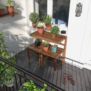 Ensemble de balcon Mimo Acacia massif - Marron