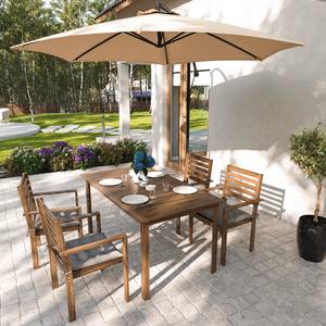 Table de jardin Mimo Acacia massif - Marron