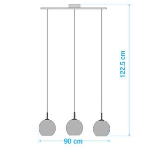 Pendelleuchte Ballot Glas / Eisen - 3-flammig