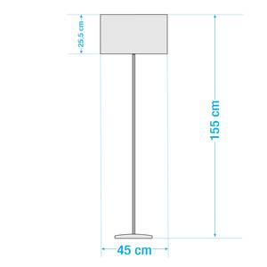 Lampadaire Ducey Coton / Acier - 1 ampoule