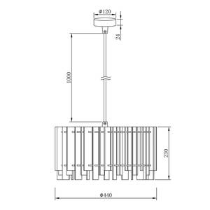 Suspension Twig II Bois stratifié / Métal - 1 ampoule