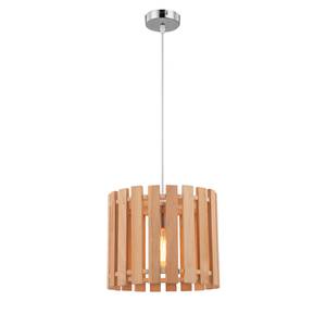 Hanglamp Lenko massief lindehout - bruin