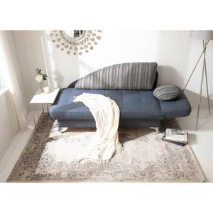 Chaise longue Limon geweven stof - Jeansblauw - Armleuning vooraanzicht links