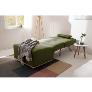 Fauteuil convertible Simla II Microfibre - Vert olive