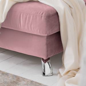 Chaise longue Habay microvezel - Mauve - Armleuning vooraanzicht links