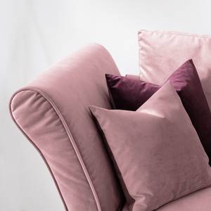 Chaise longue Habay microvezel - Mauve - Armleuning vooraanzicht links