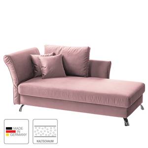 Recamiere Habay Microfaser - Mauve - Armlehne davorstehend links