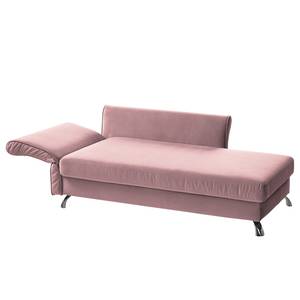 Chaise longue Habay microvezel - Mauve - Armleuning vooraanzicht links