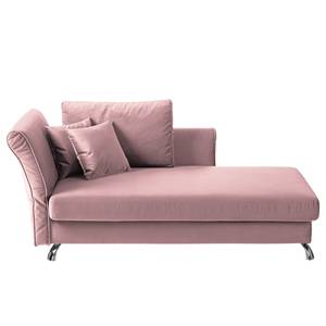 Chaise longue Habay microvezel - Mauve - Armleuning vooraanzicht links