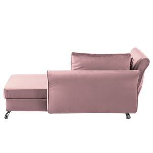 Chaise longue Habay microvezel - Mauve - Armleuning vooraanzicht links