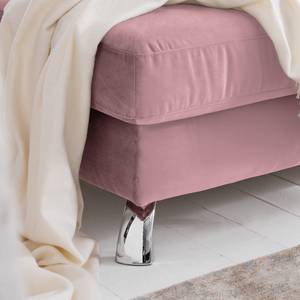 Chaise longue Habay microvezel - Mauve - Armleuning vooraanzicht rechts