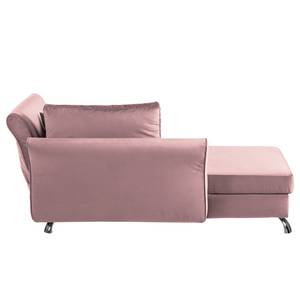 Chaise longue Habay microvezel - Mauve - Armleuning vooraanzicht rechts