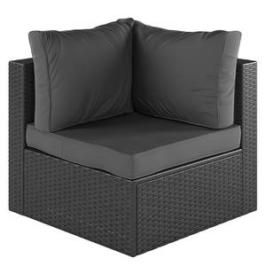 Fauteuil d'angle lounge Paradise Lounge Tissu / Polyrotin - Gris / Anthracite