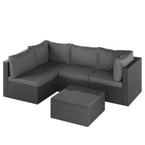 Fauteuil d'angle lounge Paradise Lounge Tissu / Polyrotin - Gris / Anthracite