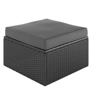 Pouf repose-pieds lounge Paradise Lounge Tissu / Polyrotin - Gris / Anthracite