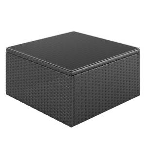 Pouf repose-pieds lounge Paradise Lounge Tissu / Polyrotin - Gris / Anthracite