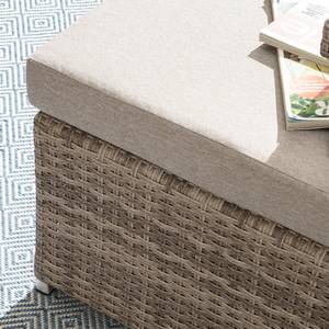 Loungeset Le Vaux (5-delig) geweven stof/polyrotan - beige/grijsbruin