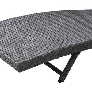 Chaise longue Solana Polyrotin / Acier - Anthracite / Noir