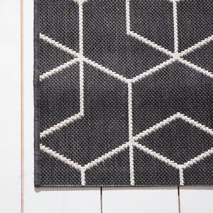 Tapis de couloir Minden Fibres synthétiques - Noir / Blanc