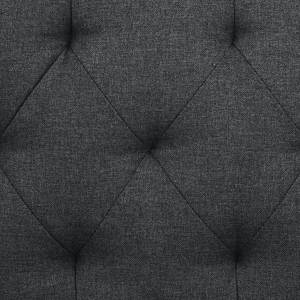 Slaapbank Brampton I Zwart - Textiel - 221 x 83 x 95 cm