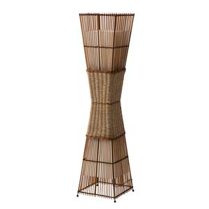 Lampadaire Bamboo I Tissu / Tressage bambou - 2 ampoules