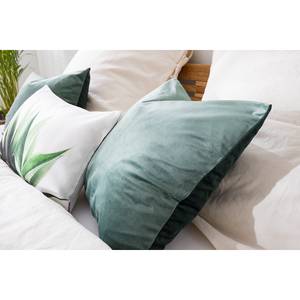 Housse de coussin T-Botanical Leaves Tissu - Blanc / Vert