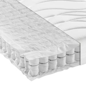 Matelas à ressorts bombés ensachés 7 zon Blanc - Textile - 90 x 22 x 200 cm