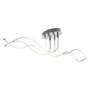 LED-plafondlamp Lunnister I Plexiglas/aluminium - 6 lichtbronnen