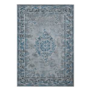 Vintage vloerkleed Divin I textielmix - lichtgrijs/turquoise - 160 x 240 cm