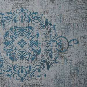 Vintage vloerkleed Divin I textielmix - lichtgrijs/turquoise - 160 x 240 cm