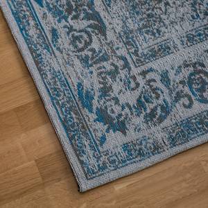 Vintage vloerkleed Divin I textielmix - lichtgrijs/turquoise - 140 x 200 cm