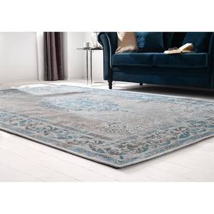 Tapis Divin I Tissu mélangé - Gris clair / Turquoise