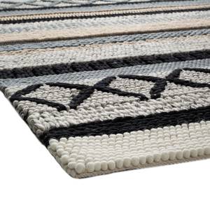 Wollteppich Finike Wolle - Beige / Schwarz