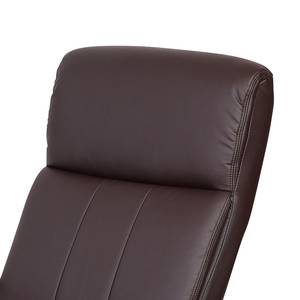 Fauteuil de relaxation Vancouver Avec repose-pieds - Imitation cuir - Marron foncé