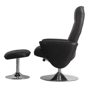 Relaxfauteuil Vincenzo met hocker - echt leer/kunstleer