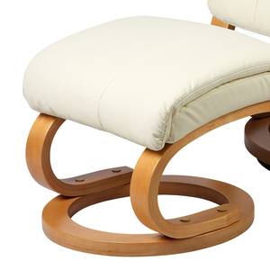 Fauteuil de relaxation Vancouver Avec repose-pieds - Imitation cuir - Ecru