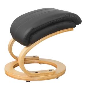 Fauteuil de relaxation Vancouver Avec repose-pieds - Imitation cuir - Noir