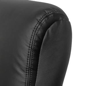 Fauteuil de relaxation Vancouver Avec repose-pieds - Imitation cuir - Noir