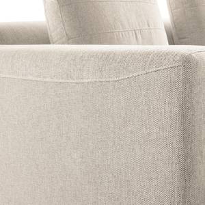 Ecksofa FINNY 2,5-Sitzer mit Longchair Webstoff Saia: Beige - Longchair davorstehend rechts - Keine Funktion